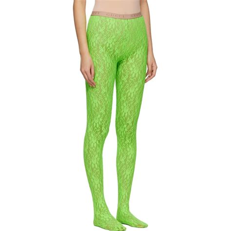 green gucci laces|gucci lace leggings.